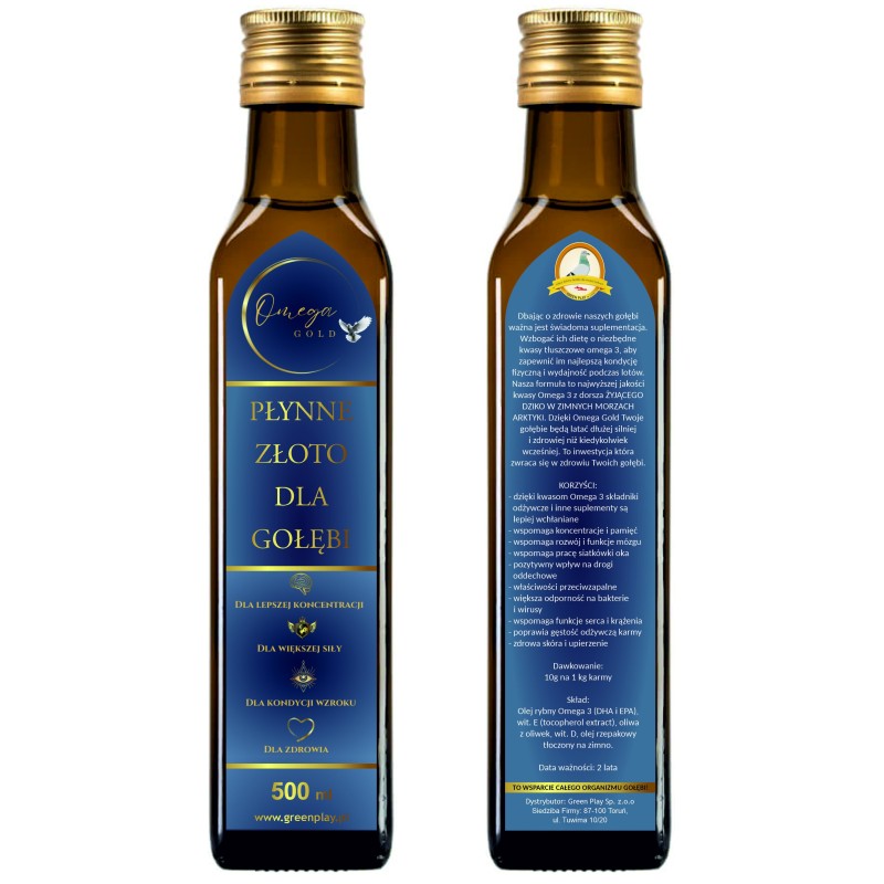 Omega Gold  500ml  płynne złoto dla Gołębi